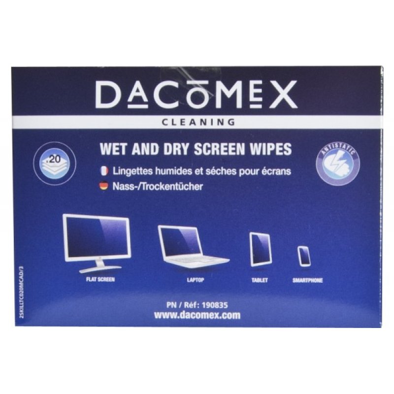 Dacomex 190835 kit de nettoyage pour ordinateur Ordinateur portable Lingettes de nettoyage d'équipement électronique