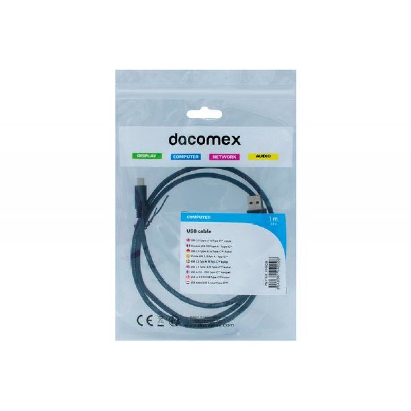 Dacomex 194029 USB cable 1 m USB 2.0 USB A USB C Black
