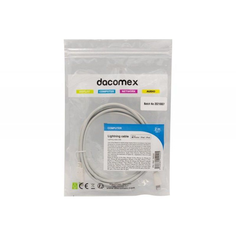 Dacomex 194042 câble Lightning 2 m Blanc