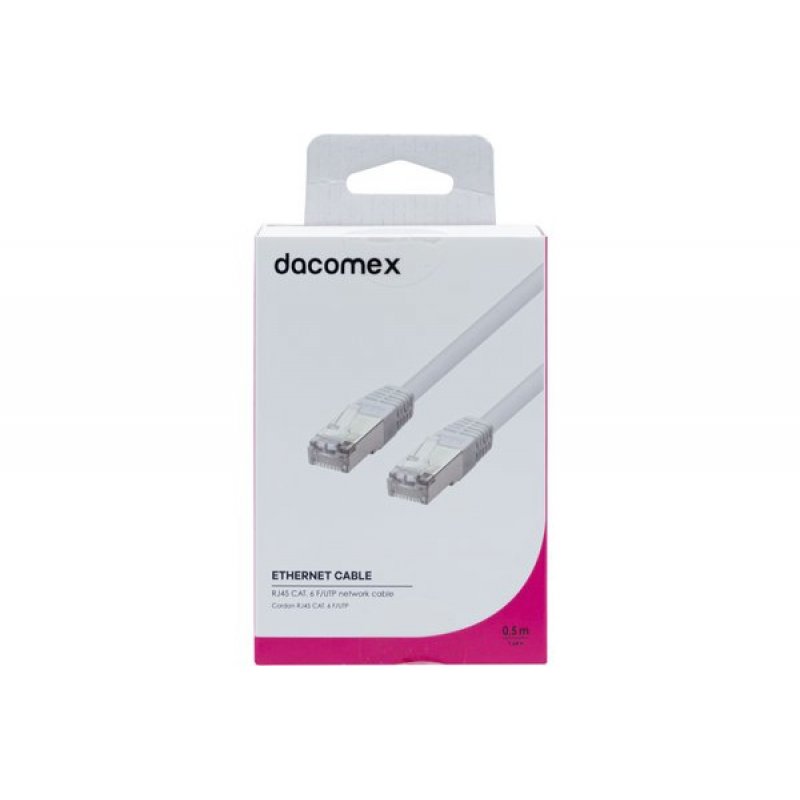 DACOMEX RJ45 CAT. 6 F/UTP network cable white - 0.5 m