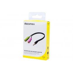 DACOMEX Microphone and headset to 3.5 mm jack adapter