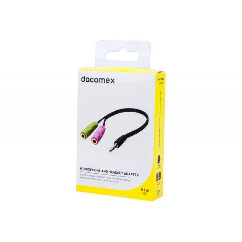 Dacomex 199007 audio cable 3.5mm Black, Green, Pink