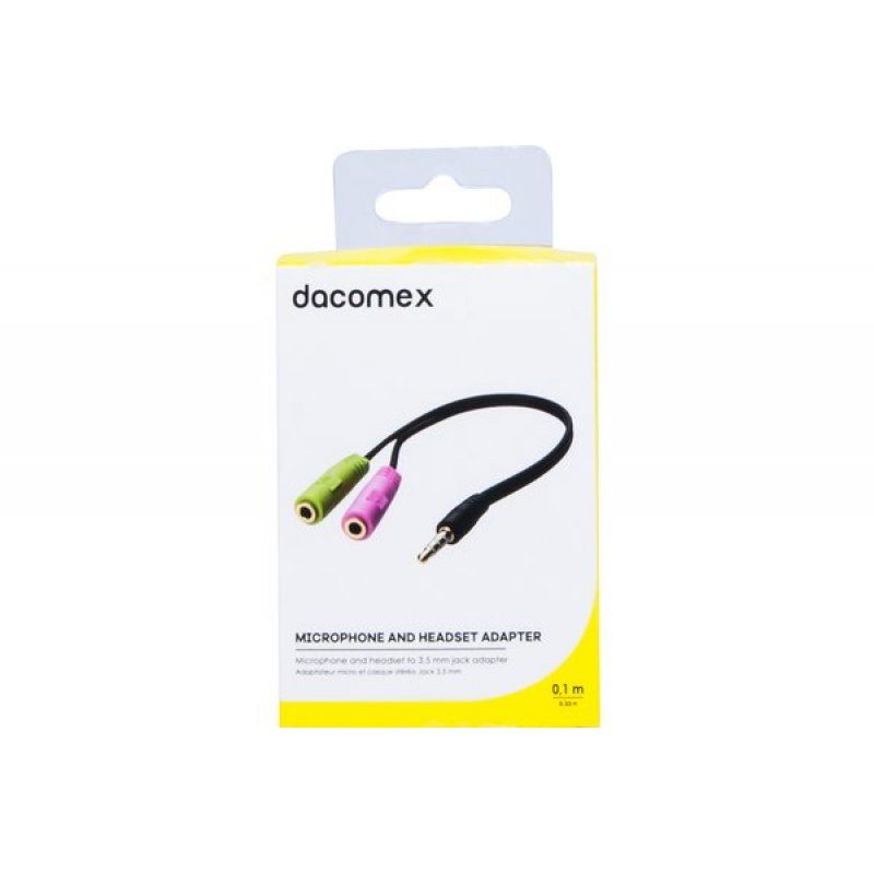 Dacomex 199007 câble audio 3,5mm Noir, Vert, Rose