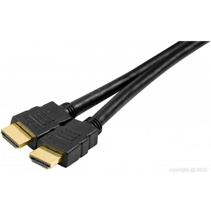 Dacomex High Speed HDMI Kabel mit Ethernet 4K vergoldet St. A A schwarz - Kabel - Digital/Display/Video câble HDMI 3 m 
