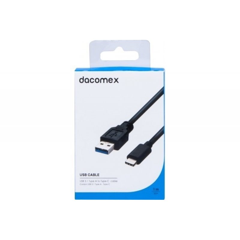 Dacomex 199050 USB cable 1 m USB 3.2 Gen 1 (3.1 Gen 1) USB A USB C Black