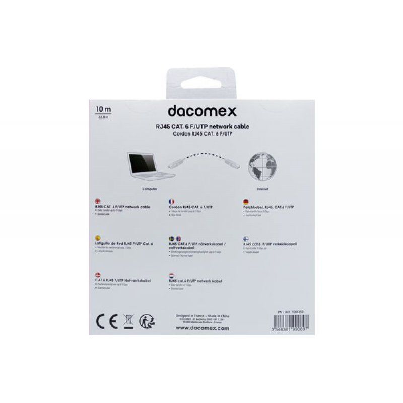 Dacomex 199069 networking cable Grey 5 m Cat6 F/UTP (FTP)