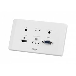 ATEN HDMI & VGA HDBaseT Transmitter with EU Wall Plate / PoH (4K@100m) (HDBaseT Class A)