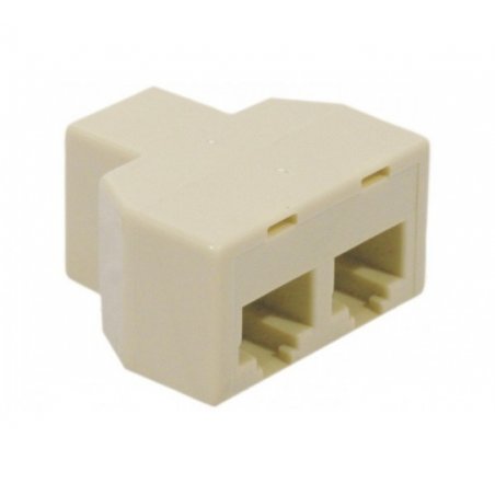 Telephone Adapter T Shaped  8P8C  F/F/F- RJ45