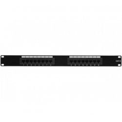 Patch Panel Cat 6 UTP 1U Equipped - 16 ports