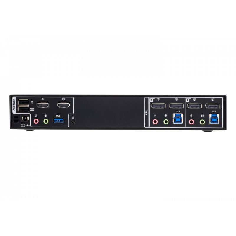 ATEN 2-Port 4K DisplayPort Dual Display Mini-Matrix Boundless KVM Switch