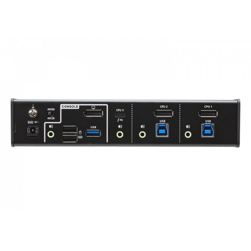 ATEN Commutateur KVMP™ hybride DisplayPort USB-C 3 ports