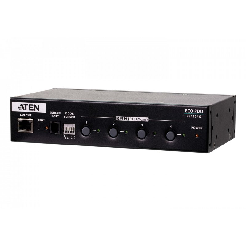 4-Outlet 1U Half-rack eco PDU, Switched by Outlet