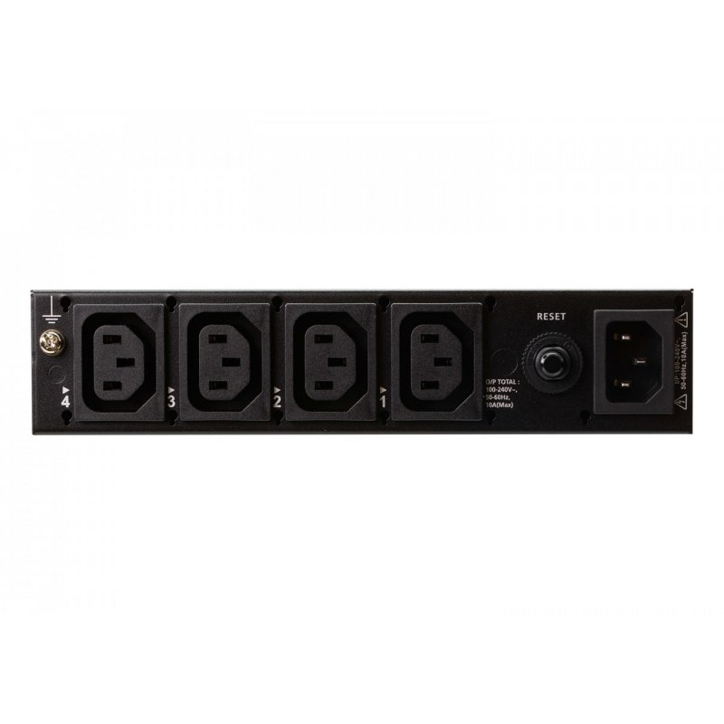 4-Outlet 1U Half-rack eco PDU, Switched by Outlet