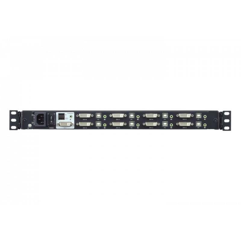 ATEN CL6708MW commutateur écran, clavier et souris Grille de montage Noir