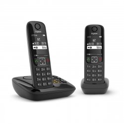 Gigaset AS690A Duo Analog/DECT telephone Black
