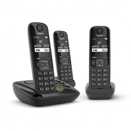 Gigaset AS690A Trio Analog/DECT telephone Black