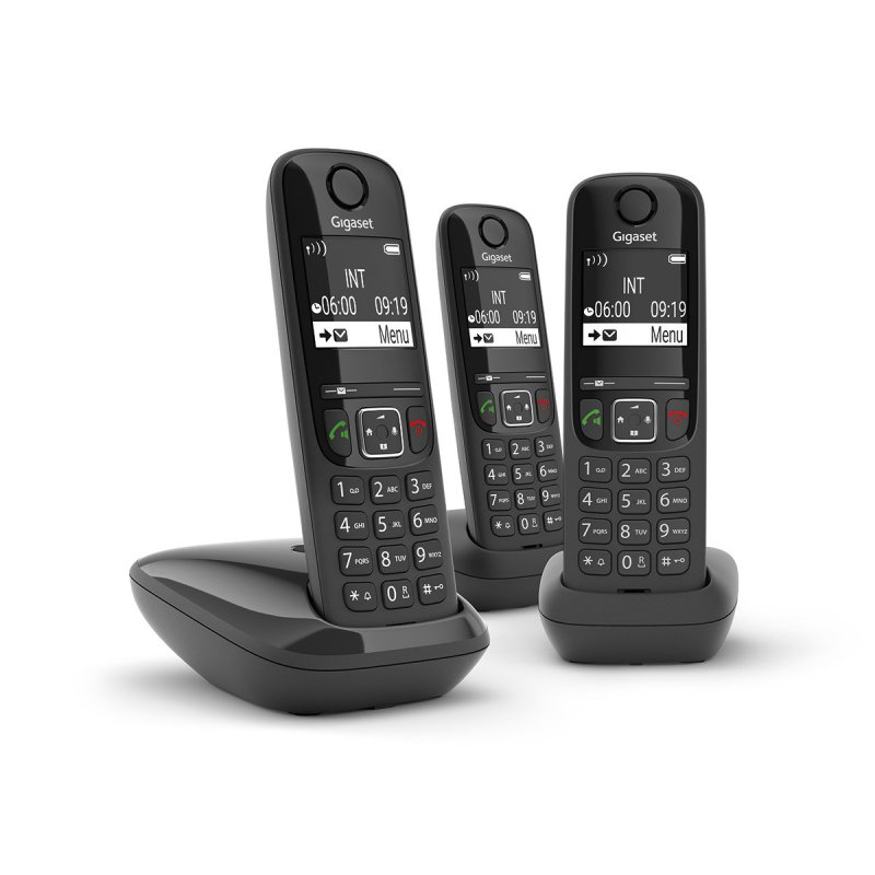 GIGASET AS690 TRIO DECT PHONE BLACK