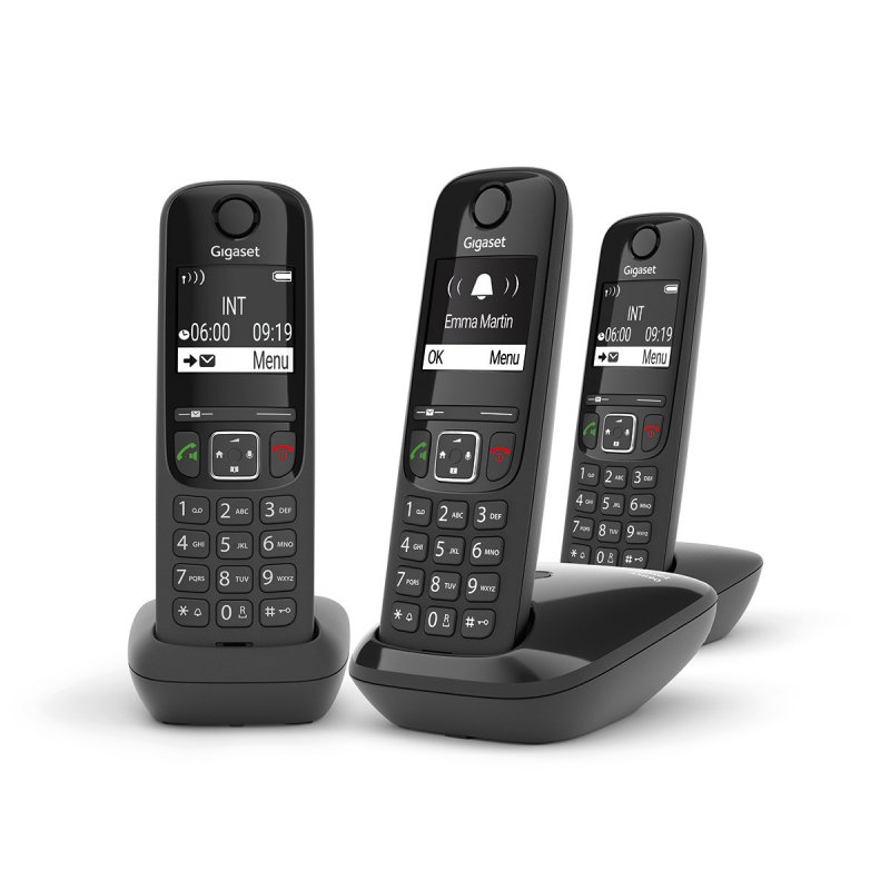 GIGASET AS690 TRIO DECT PHONE BLACK