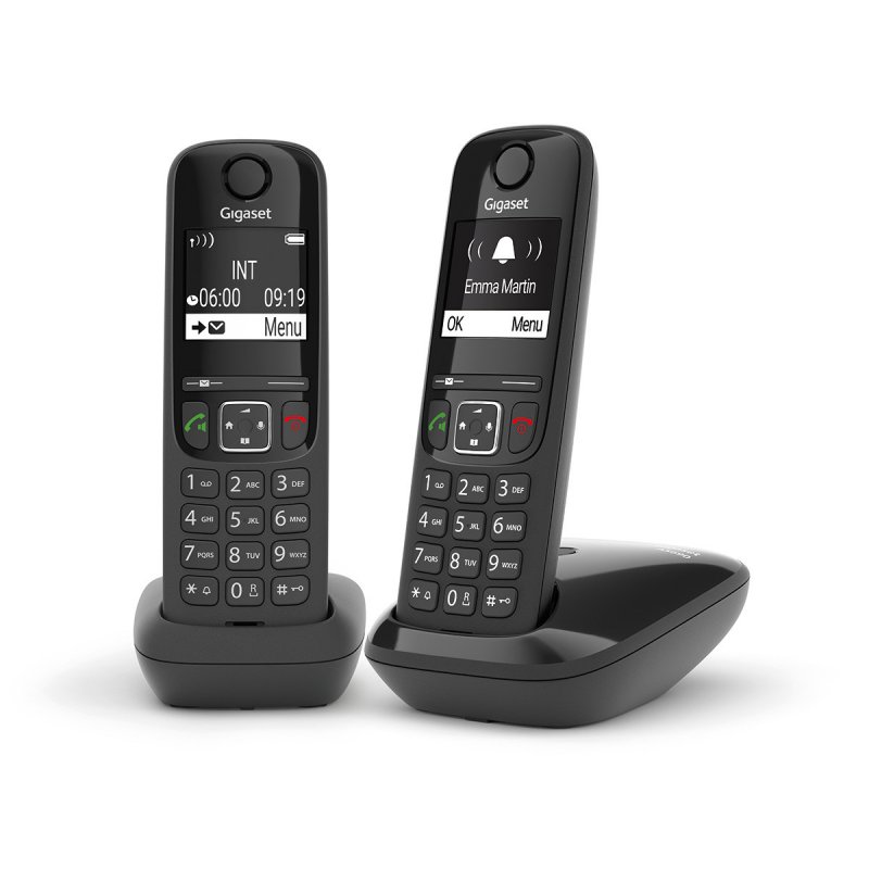 GIGASET AS690 DUO DECT PHONE BLACK