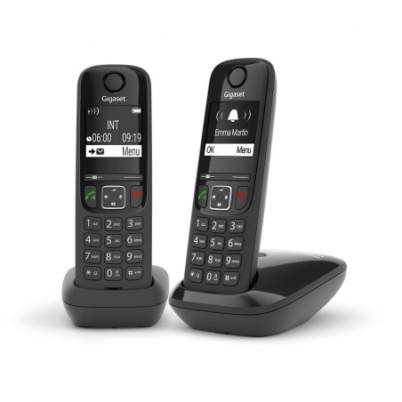Gigaset AS690 Duo Téléphone analog/dect Noir