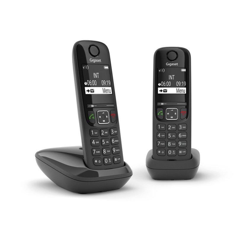 GIGASET AS690 DUO DECT PHONE BLACK