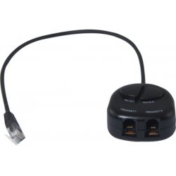 DACOMEX Telephone Switch for 2 Headsets with Mute Buttons