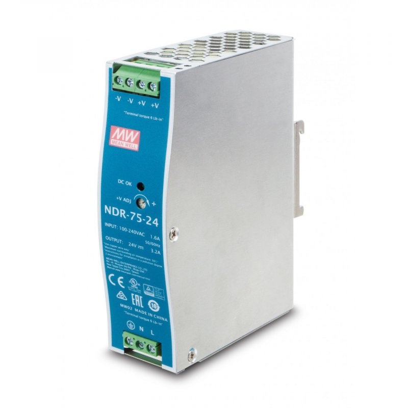 DIN RAIL POWER SUPPLY 24V-75W/3.2A
