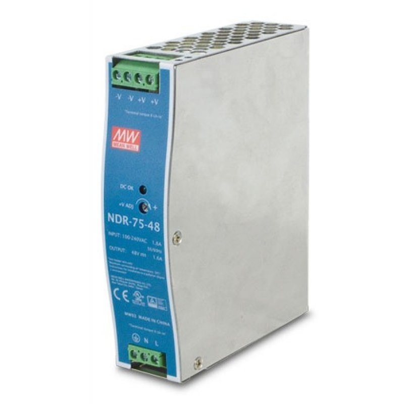 DIN RAIL POWER SUPPLY 48V-75W/1.6A