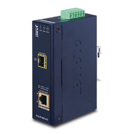 IP30 Industrial Gigabit Fiber Converter PoE RJ45/ SFP
