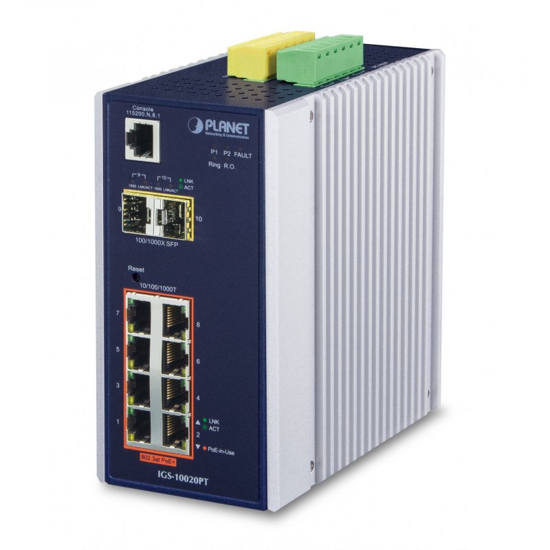 PLANET IGS-10020PT commutateur réseau Géré L3 Gigabit Ethernet (10/100/1000) Connexion Ethernet, supportant l'aliment