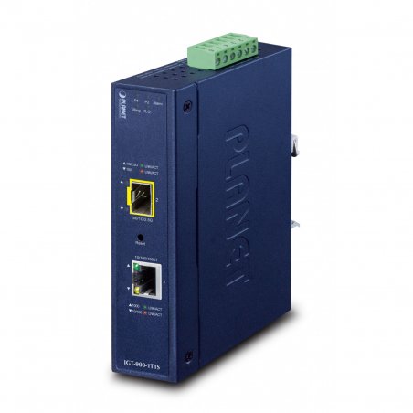 PLANET Industrial 1-Port network media converter Internal Blue