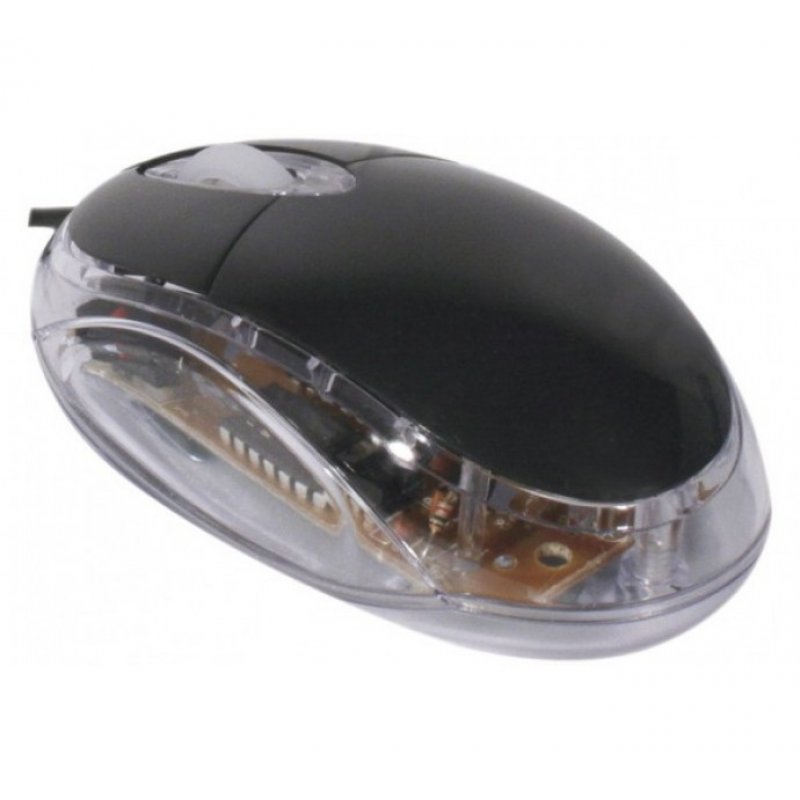 USB OPTICAL MOUSE WIRED WITH LEDS- BLACK