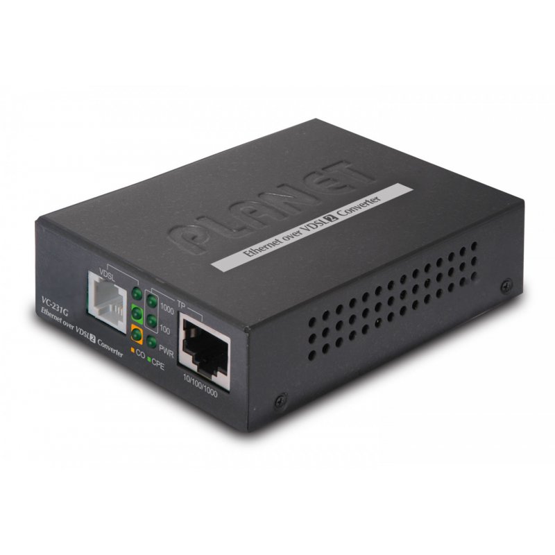 PLANET VC-231G network media converter 1000 Mbit/s Black