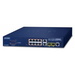PLANET FGSD-1008HPS network switch Managed Fast Ethernet (10/100) Power over Ethernet (PoE) Blue