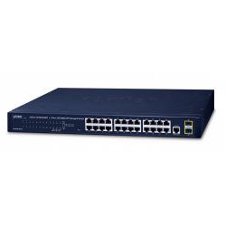 PLANET GS-4210-24T2S network switch Managed L2 Gigabit Ethernet (10/100/1000) 1U Blue