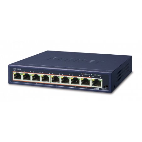 PLANET GSD-908HP Gigabit PoE Switch 120W-8 Ports+ NVR Giga
