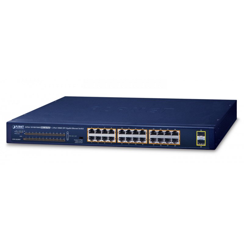 Planet GSW-2620HP sw 24P gigabit poe+ & 2 sfp