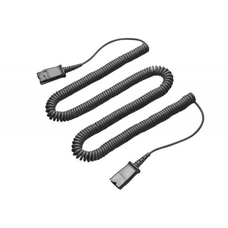 Coiled extension cord compatibe with Plantronics QD- 3 m