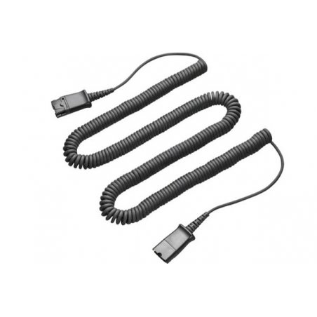 Coiled extension cord compatibe with Plantronics QD- 3 m