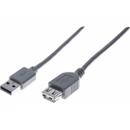 USB 2.0 A / A entry-level extension cord Grey - 1 m