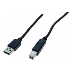 High Speed USB2.0 cord A/B male Black- 3 m