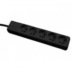 Power Strip Black 5 Outlets- 1,50 m