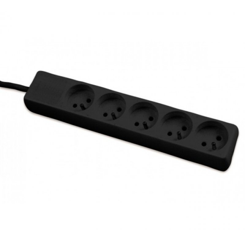 Power Strip Black 5 Outlets- 1,50 m