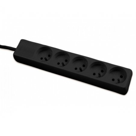 Power Strip Black 5 Outlets- 1,50 m