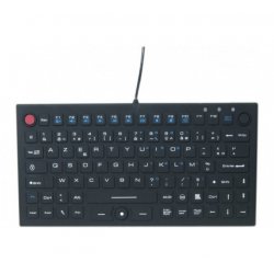 Waterproof compact silicone keybord/ mouse set Black- USB
