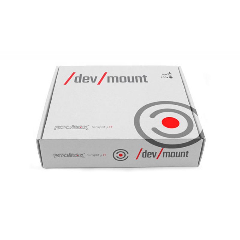 /dev/mount, 1U cage nut reinvented - set of 50 pcs
