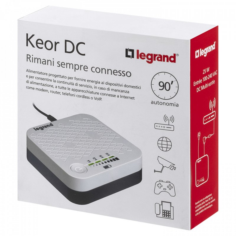 Legrand Keor DC 25W - French/German Input, 9/12/15/19VDC Output Voltage uninterruptible power supply (UPS)