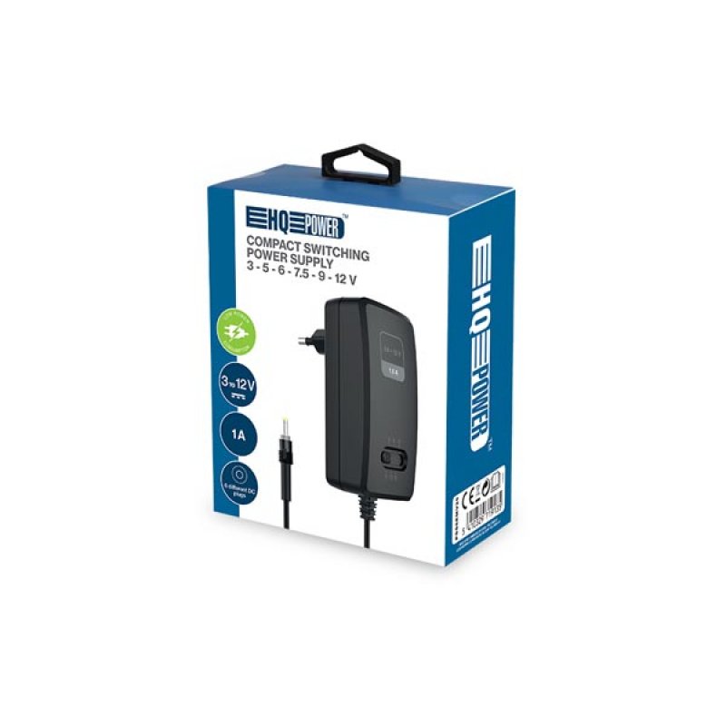 Velleman PSS6EMV25 power adapter/inverter Indoor 12 W Black