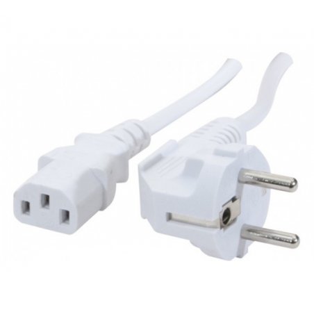 PC Power cord CEE7 to C13 White- 0.60 m