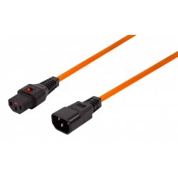 IEC-LOCK AC EXTENSION C14 to C13 ORANGE - 3M